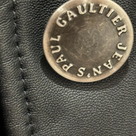 Jean Paul Gaultier black lather jacket size 44 - Picture 4 of 11